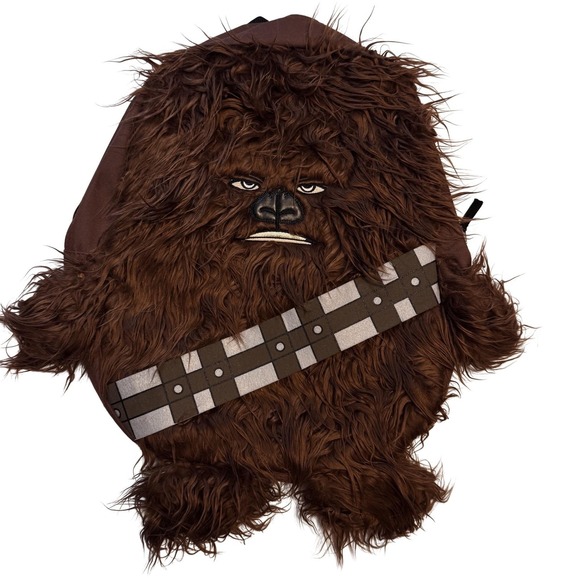 Star Wars Chewbacca Backpack Brown Furry Kids Child Costume School Bag 18 In NEW - Picture 1 of 13